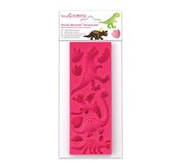 ScrapCooking 3449 - Molde Decorativo con diseño de Dinosaurios, Color Rosa, Silicona, 21,7 x 9,5 x 0,8 cm