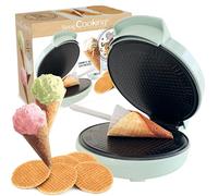 ScrapCooking 3883 - Máquina para obleas y conos de hielo (Obleas y Cornet), 2 en 1 para obleas y azulejos