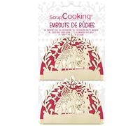 Scrapcooking 4940 - Juego de 2 puntas para troncos de madera, diseño de bosque