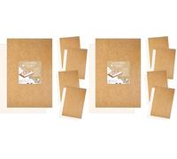 ScrapCooking - 5 soportes para Tartas - 30 x 20 cm - Cartón kraft y Blanco - Rectangular pastelería panadería, Fabricado en Europa - 5217 (Paquete de 2)