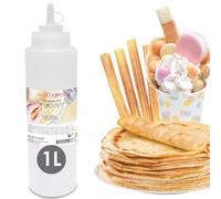ScrapCooking 5154 - Botella de cocción para salsas de chocolate con salsas de salsa y mostaza y aderezo para ensaladas, ideal para panqueques, diseño de panqueques, plástico alimentario flexible