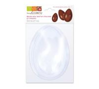 Scrapcooking 9470 - Blister molde de chocolate en forma de huevo (2 cascos), color blanco