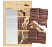 ScrapCooking Dubai - Molde de 3 tabletas de chocolate - Molde grueso transparente reutilizable - Calidad profesional - Pastelería - 6754