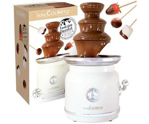 ScrapCooking - Fuente de Chocolate Cascada - Torre de 3 Niveles de Acero Inoxidable y Función Mantener Caliente - Diseño Vintage - Máquina Eléctrica Fondue de Chocolate - 3897