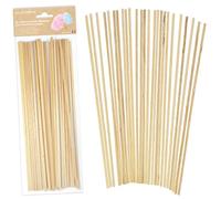 ScrapCooking Juego de 25 Varillas para algodón de azúcar de Haya Beis, Madera, Beige, 34 x 11 x 1 cm
