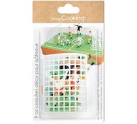 ScrapCooking - Kit Decoración Tarta Fútbol - 9 Decoraciones de Fútbol para Pastel, Postres, Cumpleaños Infantil - Porterias & Figuros Futbal - 5013