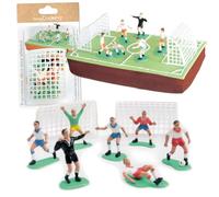 ScrapCooking - Kit Decoración Tarta Fútbol - 9 Decoraciones de Fútbol para Pastel, Postres, Cumpleaños Infantil - Porterias & Figuros Futbal - 5013