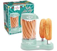 ScrapCooking - Máquina para Perritos Calientes - Máquina para Hacer Auténticos Hot Dogs U.S. - Capacidad para 12 Salchichas y 2 Panes - Estilo Retro Vintage para Fiestas, Barbacoas - Verde - 0601