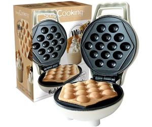 ScrapCooking - Mini Gofrera Bubble - Bubble Waffle Factory - Placa Caliente Antiadherente - Waflera Pequeña - Idea de Regalo para Repostería y Cocina - Receta Incluida - 3881