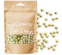 ScrapCooking - Perles Dorées 60 g - Décorations Alimentaires Pâtisserie - Décors Sucrés Comestibles - Boules Sprinkles - Pour Desserts, Gâteaux, Bûches - Noël, Anniversaire - Or - 7479