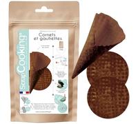 ScrapCooking - Preparación para cupcakes y gofres 260 g - Sabor chocolate - Mezcla para obleas y conos de hielo crujientes - Cocinar hornear - Fabricado en Francia - 8547