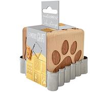 ScrapCooking - Sello de madera con diseño de gato, con 1 cortador, cortador de galletas y cubos decorativos con 5 caras grabadas en relief-molde decorativo 5124, color blanco y negro