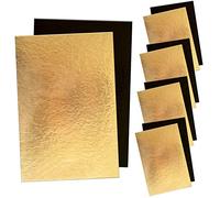ScrapCooking - Set de 5 Bandejas para Tartas 30 x 20 cm - Cartón Reversible Dorado y Negro - 30 x 20 cm - Base Rectangular Pasteles - Soportes Rectangulares - Fabricados en Francia - 5197