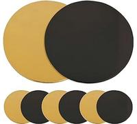 ScrapCooking - Set de 6 Soportes para Tartas Ø 24 cm - Cartón Reversible Dorado y Negro - Base Redonda Pasteles - Bandejas Redondas - Fabricados en Francia - 5201