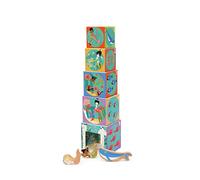 SCRATCH 276181229 - Torre apilable con 3 Animales de Madera, diseño de océano, a Partir de 12 Meses