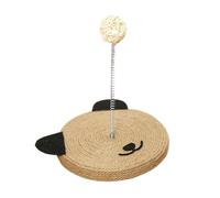 Scratch Board, Interactive Cat Toy, Compact Size Home Furniture Protector with Ball and Built-In Bell, Exercise Toy for Indoor Pets, 8.66x6.89x6.89inches