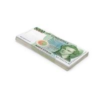 Scratch Cash 100 x £ 5 000 Liras Italianas Dinero para Jugar (tamaño Real)
