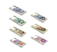 Scratch Cash Bundle ₤ Lire Soldi para Jugar - 7 mazos de 25 x ₤ 1.000, 2.000, 5.000, 10.000, 50.000, 100.000 y 500.000 (Tamaño Real)