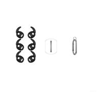 Scratch for proof Ear Tips for Samsung Buds3 FE Scratch for (negro) | Ajuste seguro y cómodo, evita caídas durante la carrera, tacto de silicona suave, 3 pares incluidos, negro, blanco y naranja