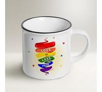 Scratch Lover, Mug Lover - Love Is Love, Pride Day - Taza estilo vintage, regalo con sobre y tarjeta de felicitación y bolsa de organza