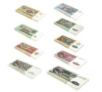 Scratch Lover Scratch Cash Bundle Rublo Soviético Dinero para Jugar - 9 manojos 25 x 1, 3, 5, 10, 50, 100, 200, 500 y 1000 Rublo Soviético (Tamaño real)