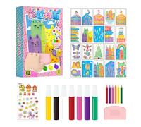 Scratch Painting Para Niños - Cuaderno para Scratch Painting | Pintura para niños arco iris Dot Scratch Painting Arts | Juego de arte de papel para pintar para rascar | Postales para pintar con L