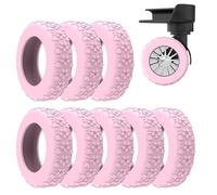 Scratch Resistant Suitcase Wheel Covers, Protective Cover for Wheels, Weatherproof Suitcase Wheel Protectors, Protective Travel Luggage Accessories 1.97-2.56" for Suitcase (Pink, Blue, Black, Gray)