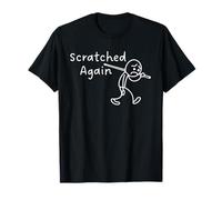 Scratched Again Funny Sad Stickman Pool Player Camiseta