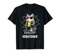 Scratcher Cat Skateboard Funny Kitten Skater Men Boys Kids Camiseta