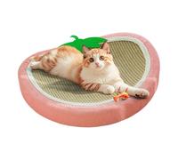 Scratcher de gato - cama de rascado de sisal, almohadilla de fresa | Nest Sleeping Pad para gatos y perros pequeños, protección del piso interior, silla, sofá, ahorrador de alfombras, suministros de m