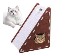 Scratcher de Gato, Tablero de rasguños de Gato,Almohadilla Triangular de Fieltro para Gatos | Estera Semi-Cubierta, Resistente al Desgaste y trepando para afilar la Garra, Jugar, Relajarse