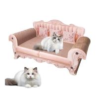 Scratcher Lounge Pad - Rascador de cartón para gatos, cama de cartón para gatos | Tablero de cartón corrugado rosa resistente, almohadilla de rascar duradera para gatos de interior, 23.62 x 9.45 x