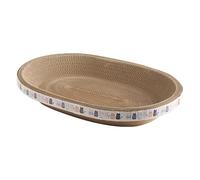 Scratching Board For Cats - Oval-Shaped Durable High-Density Scratcher Cardboard Posts | Recyclable Cat Scratching Furniture, Cat Lounge Bed For Indoor Cats, Kittens Resting and Playing