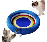 Scratching Pad | Cat Scratching Pad, Sisal Interactive Toys Bed,Round Cat-Scratcher Mat Furniture Protector| For All Breeds Kitten Living Room Balcony Home, Indoor Outdoor Daily