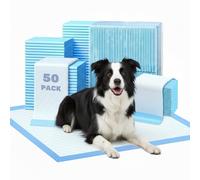ScratchMe Almohadilla de Entrenamiento Impermeable súper Absorbente para Perros y Cachorros, Almohadilla para Mascotas, 50 Unidades, tamaño pequeño, 17.1 x 23.6 Pulgadas, Azul