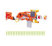 Scravenger Nerf Zombie Strike Toy Blaster with Two 12-Dart Clips, 26 Darts, Light, Barrel Extension, X 40Mm, Stock, 2-Dart Blaster - For Kids, Teens, Adults