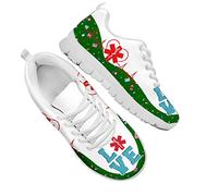 SCRAWLGOD Lindos zapatos de enfermería de dibujos animados para mujer, para correr, tenis, entrenamiento, gimnasio, atletismo, a la moda, para caminar, Emt Paramedic Cute Nurse, 39 1/3 EU