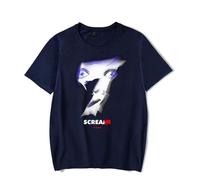 Scream 7 Movie Ghostface - Camiseta gráfica de película de terror, unisex, manga corta, casual, para fanáticos, azul marino, 4XL