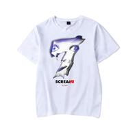 Scream 7 Movie Ghostface - Camiseta gráfica de película de terror, unisex, manga corta, casual, para fanáticos, blanco, XXS
