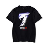 Scream 7 Movie Ghostface - Camiseta gráfica de película de terror, unisex, manga corta, casual, para fanáticos, Negro, M