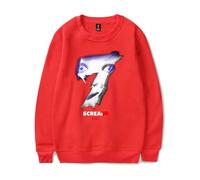 Scream 7 Movie Ghostface - Sudadera unisex con cuello redondo, diseño de película de terror, vintage, con gráfico aterrador para Halloween, rosso, XXL