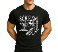 Scream Halloween Horror Películas | Disfraz de Halloween Camiseta para hombre, Negro , XXL