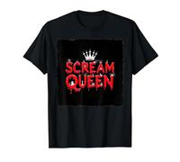 Scream Queen: Espeluznante realeza de Halloween para los fanáticos del Terror Camiseta, Hombre, Negro, 3XL