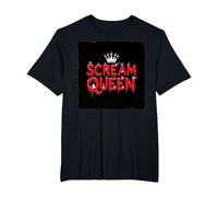 Scream Queen: Espeluznante realeza de Halloween para los fanáticos del Terror Camiseta, Hombre Tallas Grandes, Negro, 3X Alto