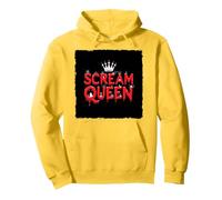 Scream Queen: Espeluznante realeza de Halloween para los fanáticos del Terror Sudadera con Capucha, Unisex para Adultos, Limón, M
