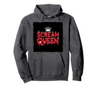 Scream Queen: Espeluznante realeza de Halloween para los fanáticos del Terror Sudadera con Capucha, Unisex para Adultos, Jaspeado Oscuro, XL
