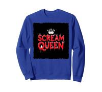 Scream Queen: Espeluznante realeza de Halloween para los fanáticos del Terror Sudadera, Unisex para Adultos, Azul Real, M