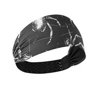 Scream Spiders - Diadema deportiva elástica que absorbe la humedad, para mujer, para tenis, deportes, lavado de cara, diademas deportivas para mujer
