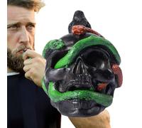 Screaming Whistle, Skull Snake Horror Prop, Terrifying Sound Effect, Scare Prank Tool for Halloween Parties, Haunted Houses, and Costume Events, 2.87x3.82x3.03 pulgadas