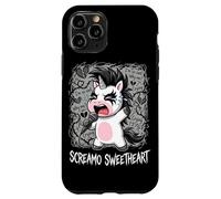 Screamo Corazón Unicornio Lindo Corazón EMO Carcasa para iPhone 11 Pro